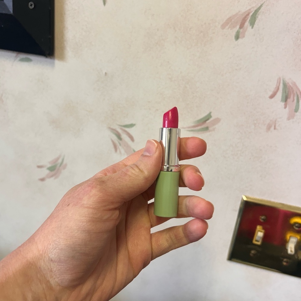 Clinique Pink Bullet Lipstick in Green Case